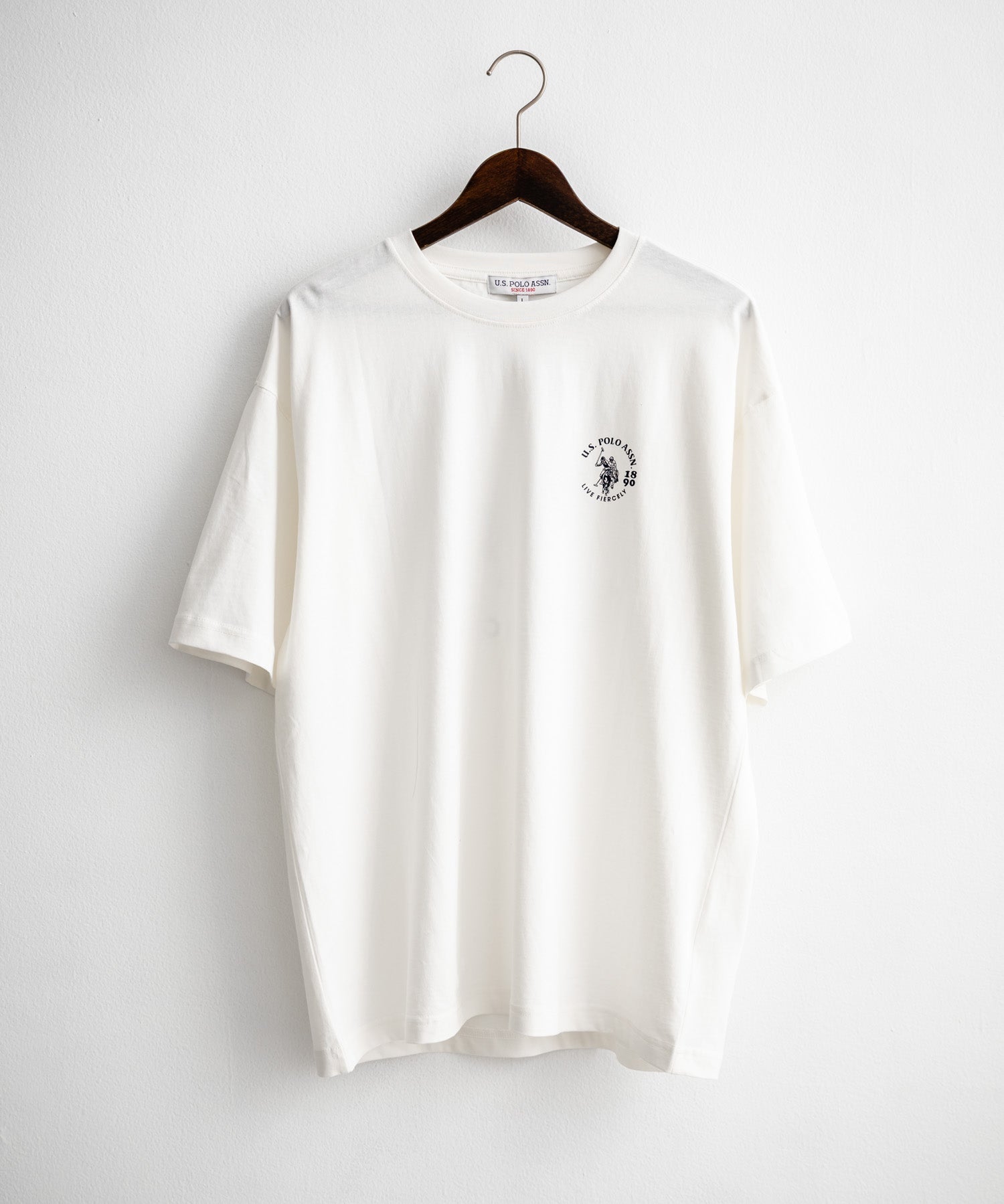 U.S.POLO ASSN. ユーエスポロアッスン バックプリント/無地/ボーダー オーバーサイズクルーショートスリーブTシャツ