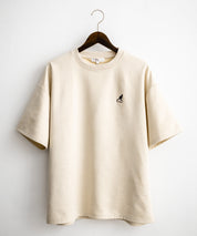 KANGOL カンゴール 別注コラボ オーバーサイズカットスエードワンポイントロゴ刺繍半袖Tシャツ