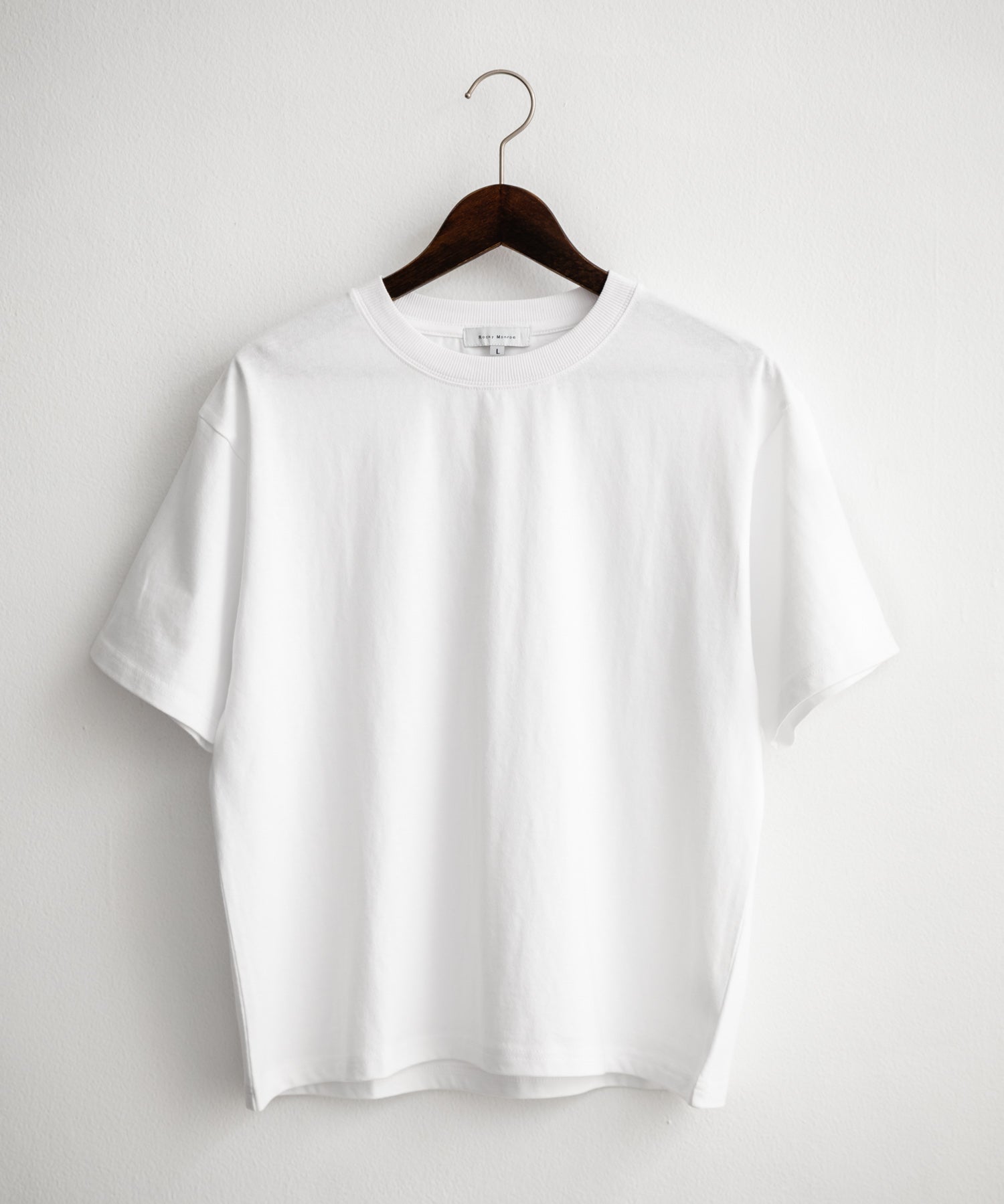 ケミカル加工 ショート丈 短丈 クロップド 半袖コットンクルーネックTシャツ 15631