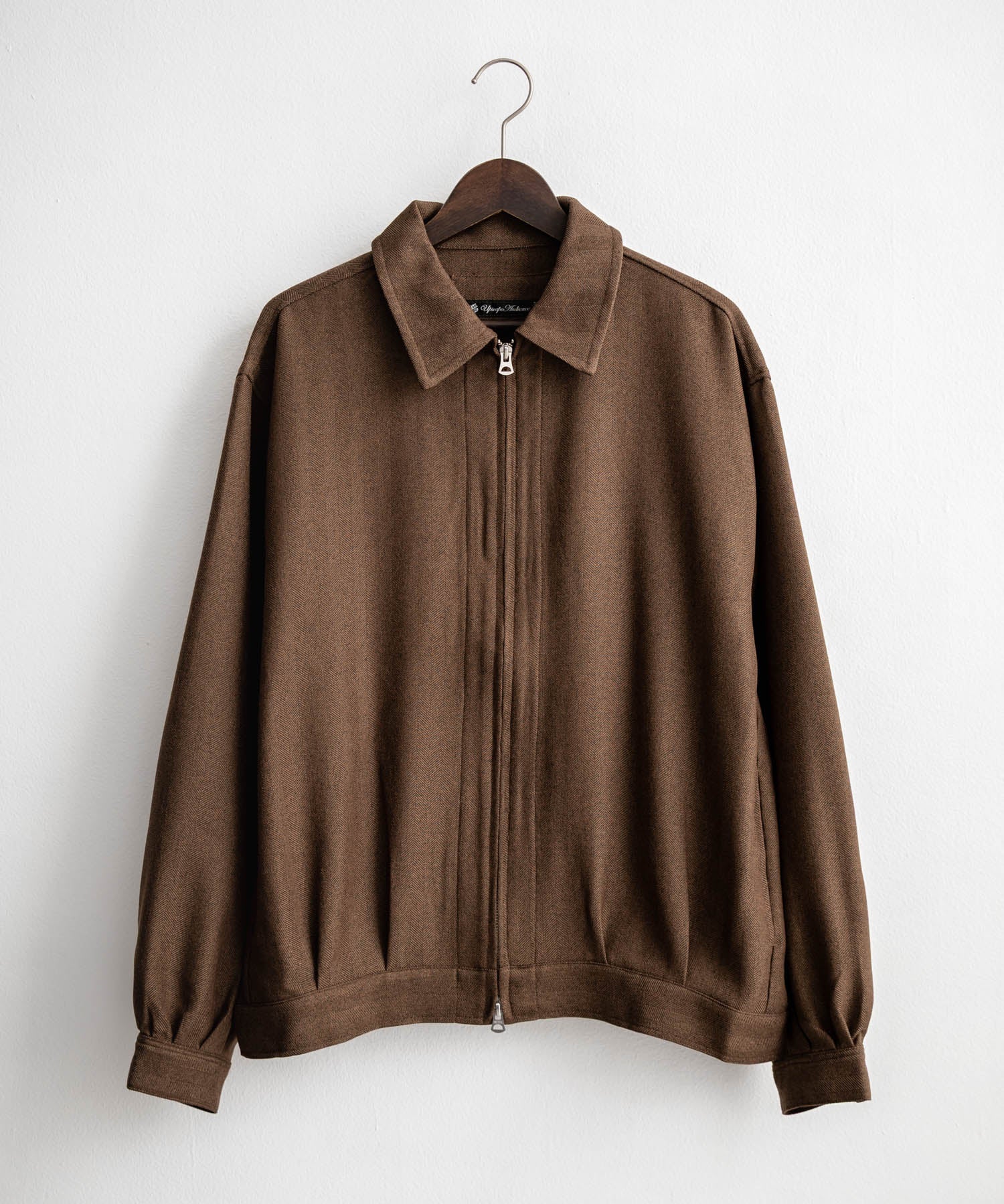 Upscape Audience アップスケープオーディエンス 日本製 国産 LANATEC ラナテック TECH メランジヘリンボンツイード 襟付きショートブルゾン AUD7364 14968