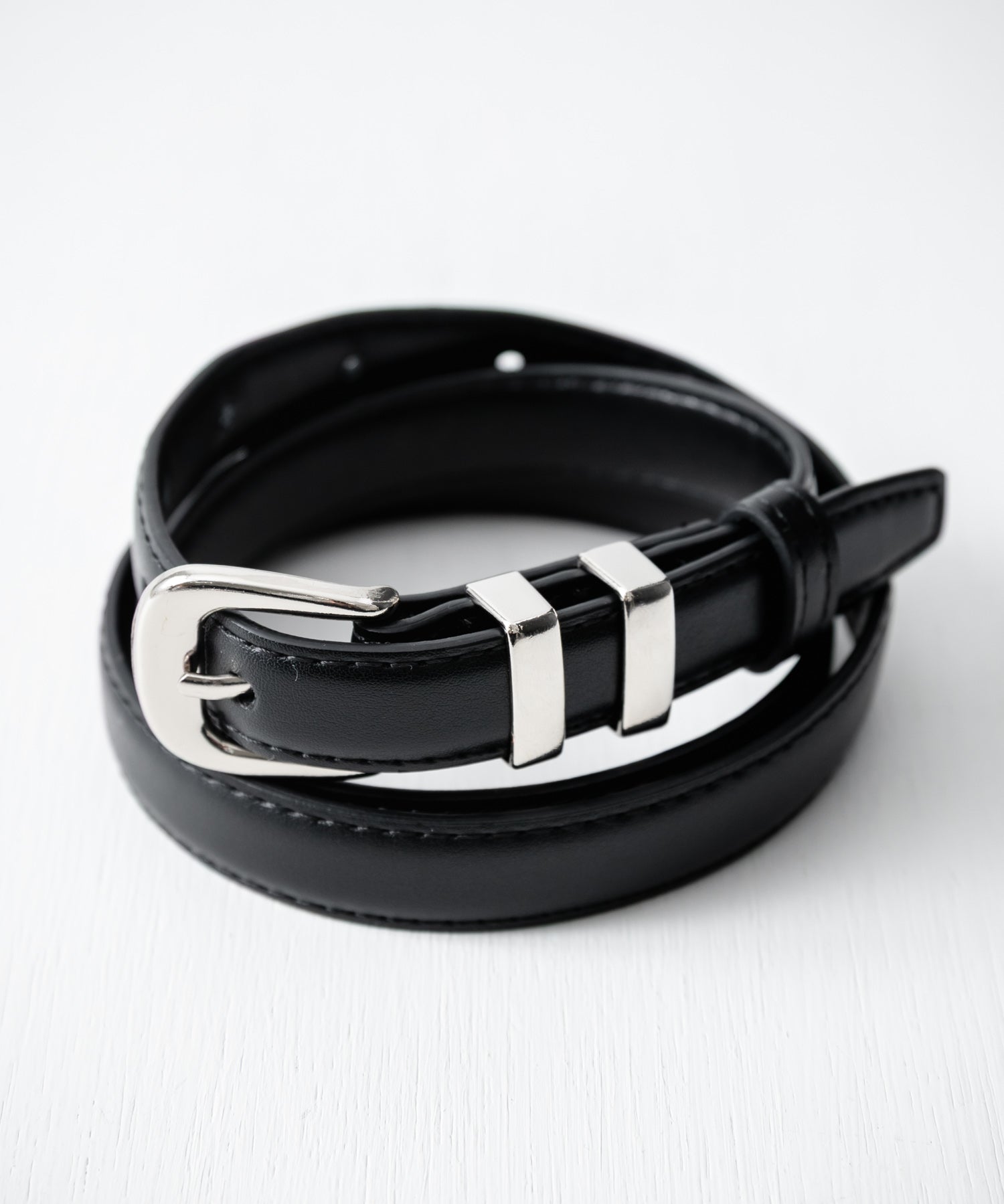 リアルレザー 本革 スクエアバックルベルト 15728