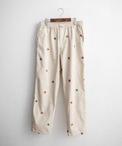 HOUSTON TWILL ALLOVER EMB EASY PANTS コットンツイル総柄刺繍イージーテーパードチノパンツ 16178