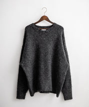 オーバーサイズウール混ミックス糸プルオーバーニットセーター 14548