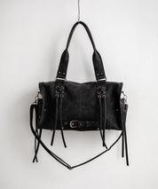 ヴィンテージ加工 PUレザー2WAYショルダーバッグ/ハンドバッグ 15509