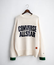 CONVERSE コンバース オーバーサイズローゲージクルーネック長袖ロゴニットセーター 16559