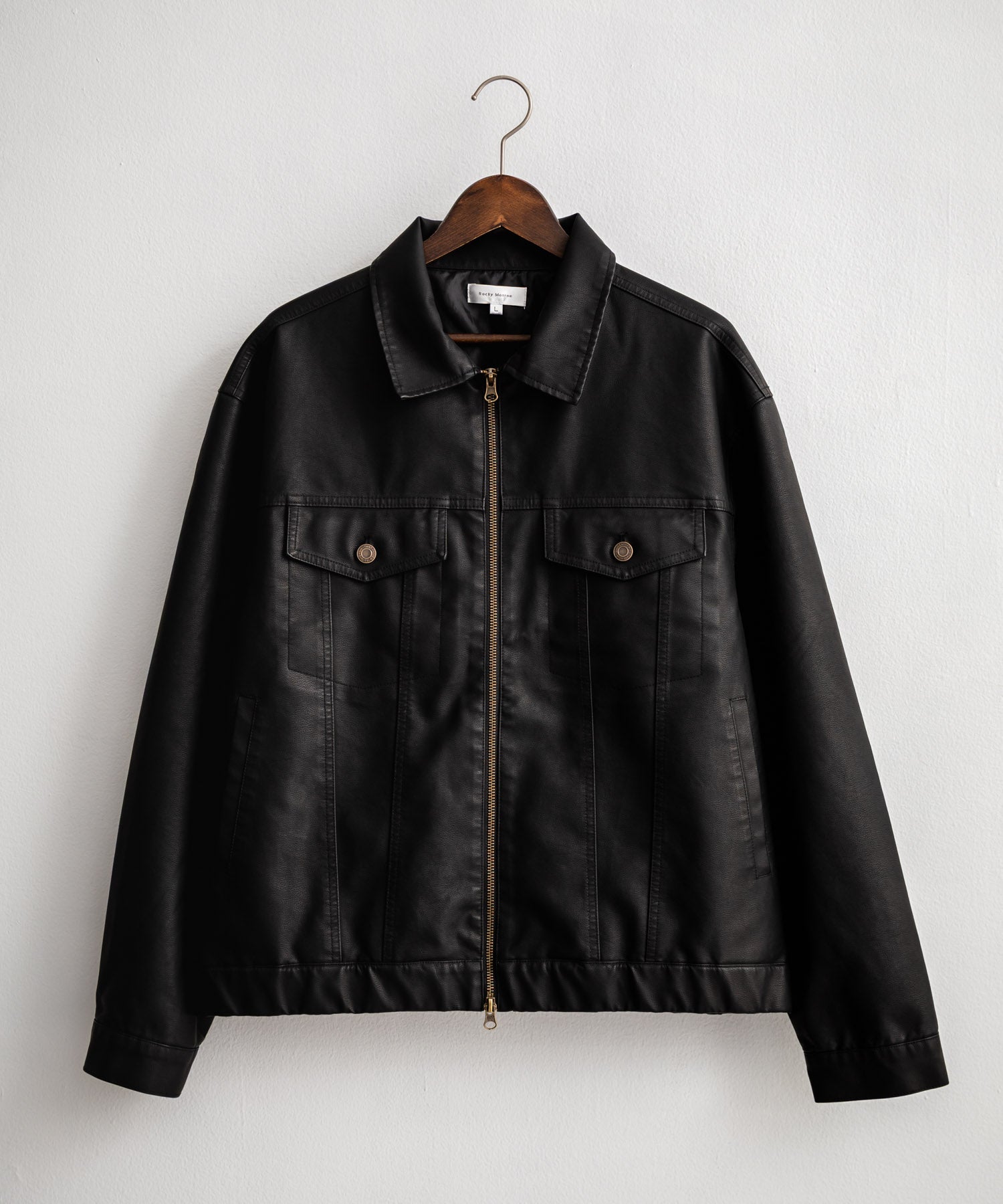 ヴィンテージ加工PUレザーダブルジップショートジャケット/3rdタイプ