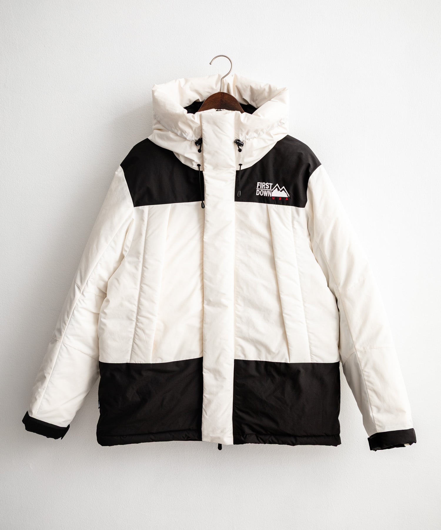 FIRST DOWN ファーストダウン WRAP DOWN PARKA DICROS MAURI フード付きラップダウンジャケット F942010 14980