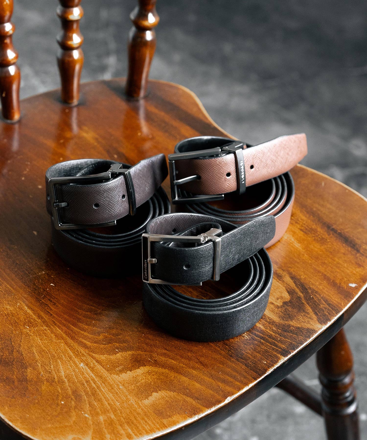 Calvin Klein カルバンクライン リバーシブルレザーベルト 14404