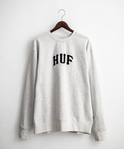 HUF ハフ ARCH APPLIQUE CREWNECK オーバーサイズ裏起毛アーチロゴアップリケ刺繍スウェットトレーナー 15059