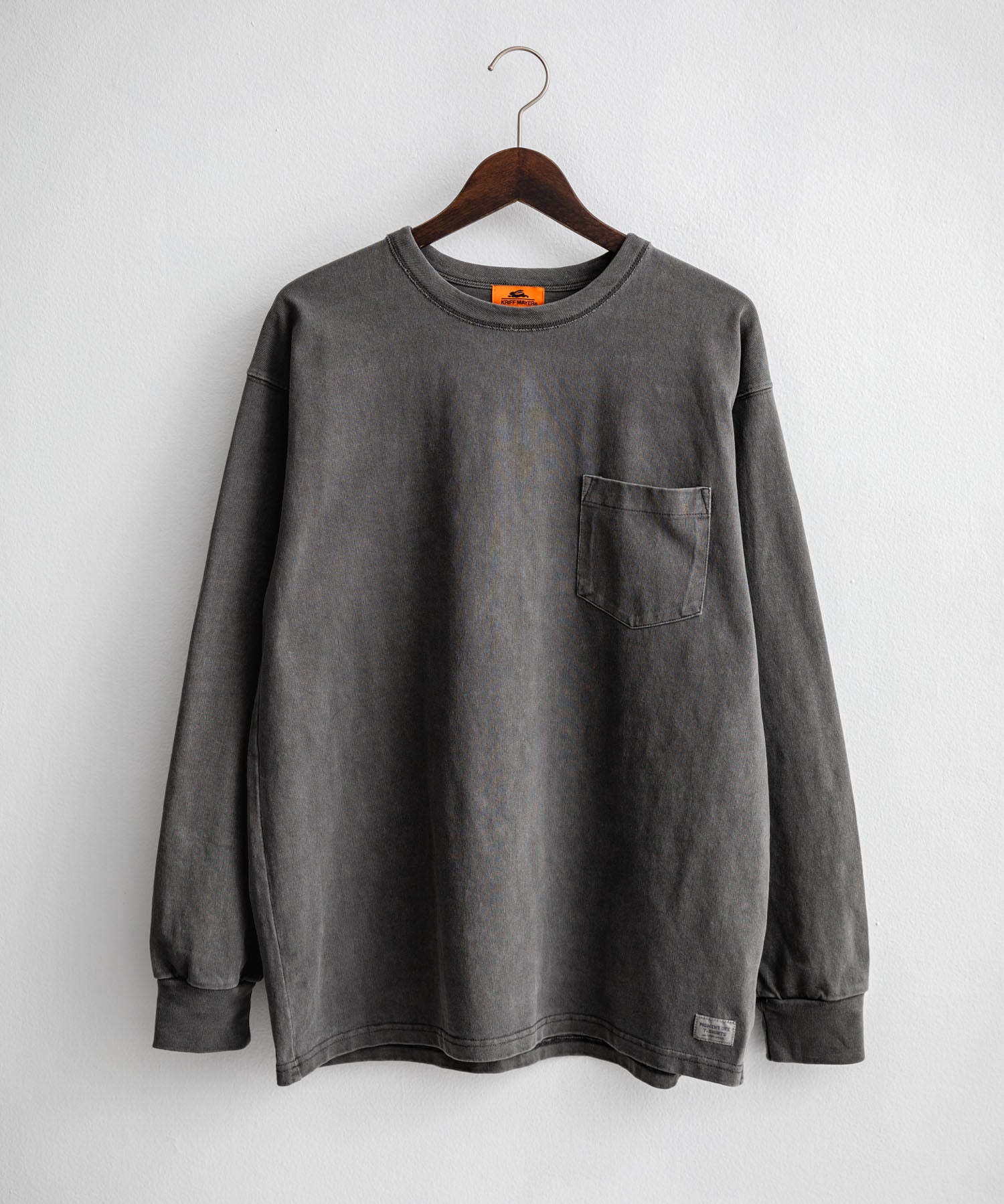 KRIFF MAYER クリフメイヤー オーバーサイズ ヘビーオンスピグメントクルーネック長袖Tシャツ ロンT 2435807
