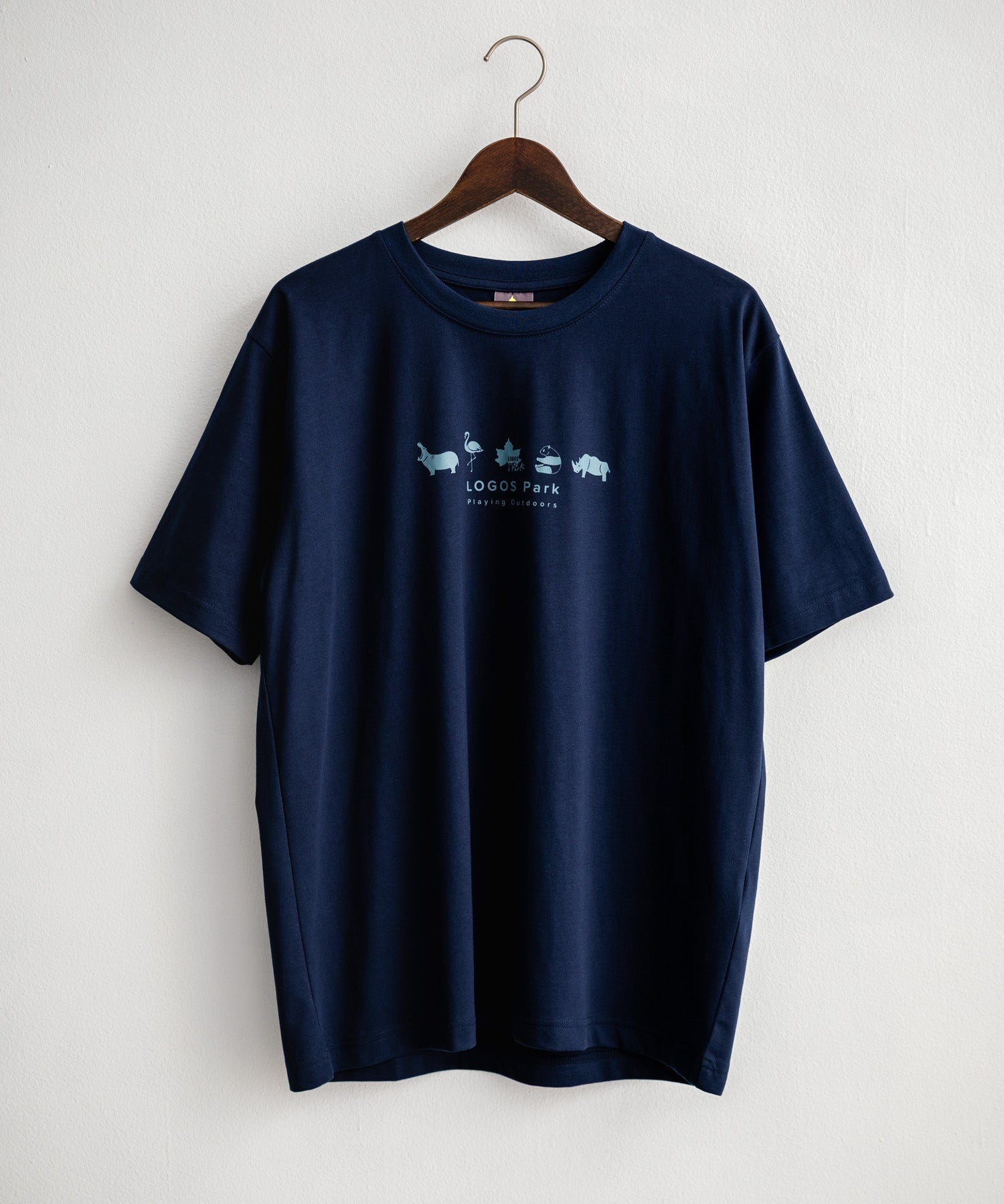 LOGOS ロゴス 吸汗速乾 スパイラルヤーンアニマルプリント半袖Tシャツ  15815