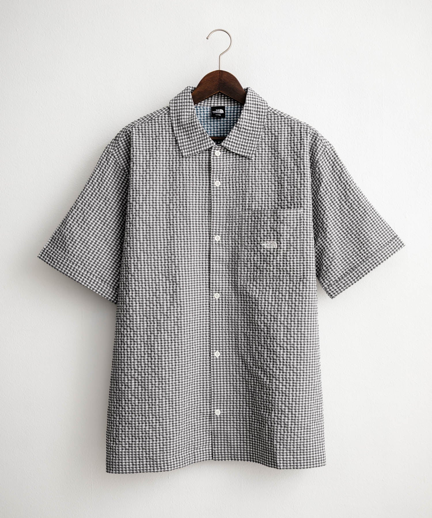 THE NORTH FACE ザ・ノースフェイス M'S TRAVELER CHECK S/S SHIRTS ワンポイントロゴ刺繍ギンガムチェック柄半袖シャツ 16021