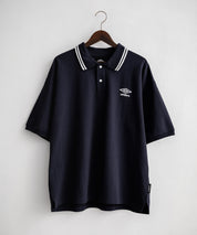 新色追加 UMBRO アンブロ 別注コラボ オーバーサイズ鹿の子ワンポイントロゴ刺繍半袖ポロシャツ 14471