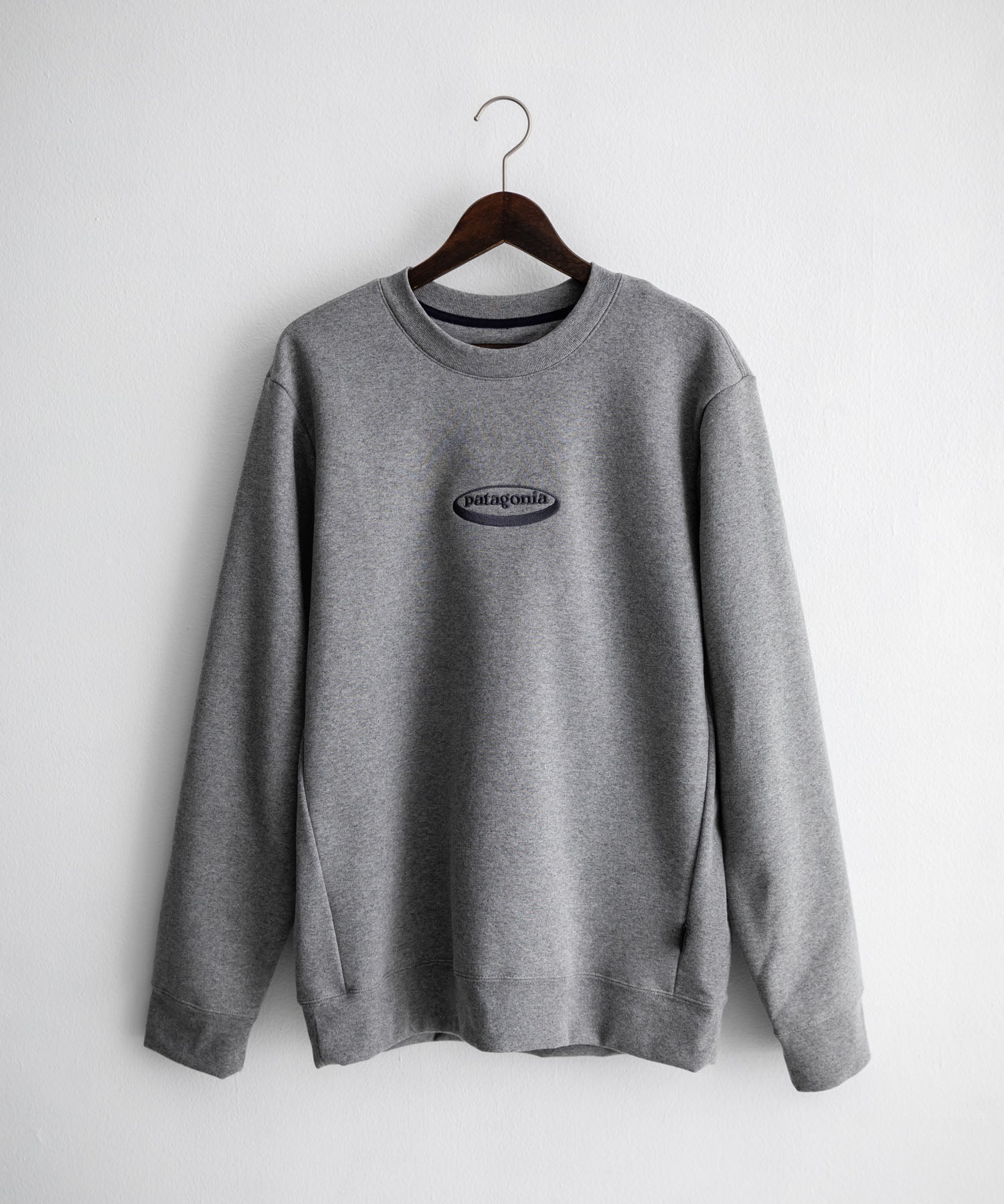 Patagonia M S 95 OVAL LOGO UPRISAL CREW SWEATSHIRT ロゴ刺繍裏起毛長袖スウェットトレーナー 16218
