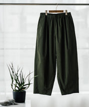 新色追加 接触冷感多機能素材リネンライク ワイドバルーンイージーパンツ 15481