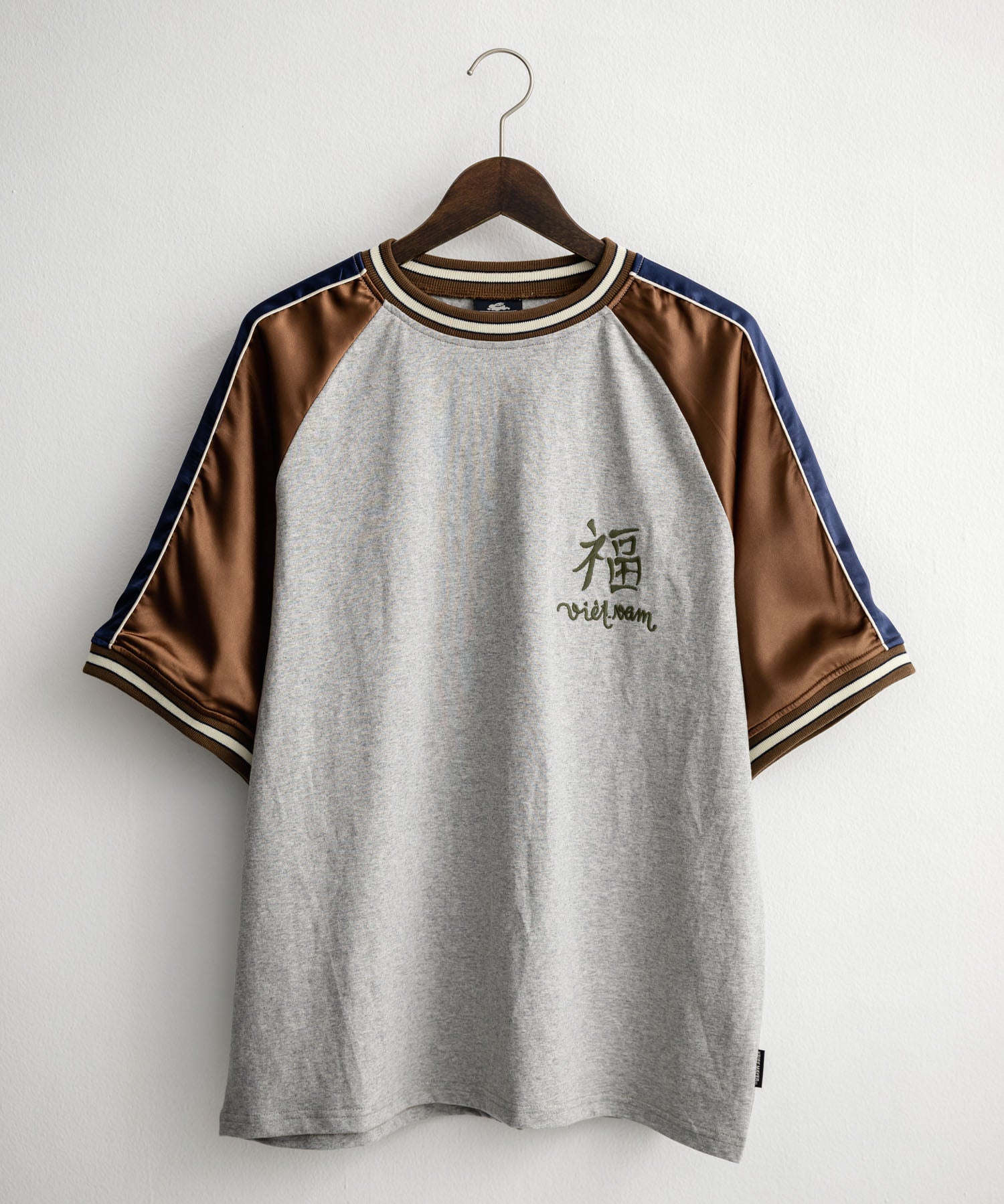 KRIFF MAYER クリフメイヤー スーベニア虎刺繍スカジャンTシャツ/リブラインラグランカットソー 2547201 15866