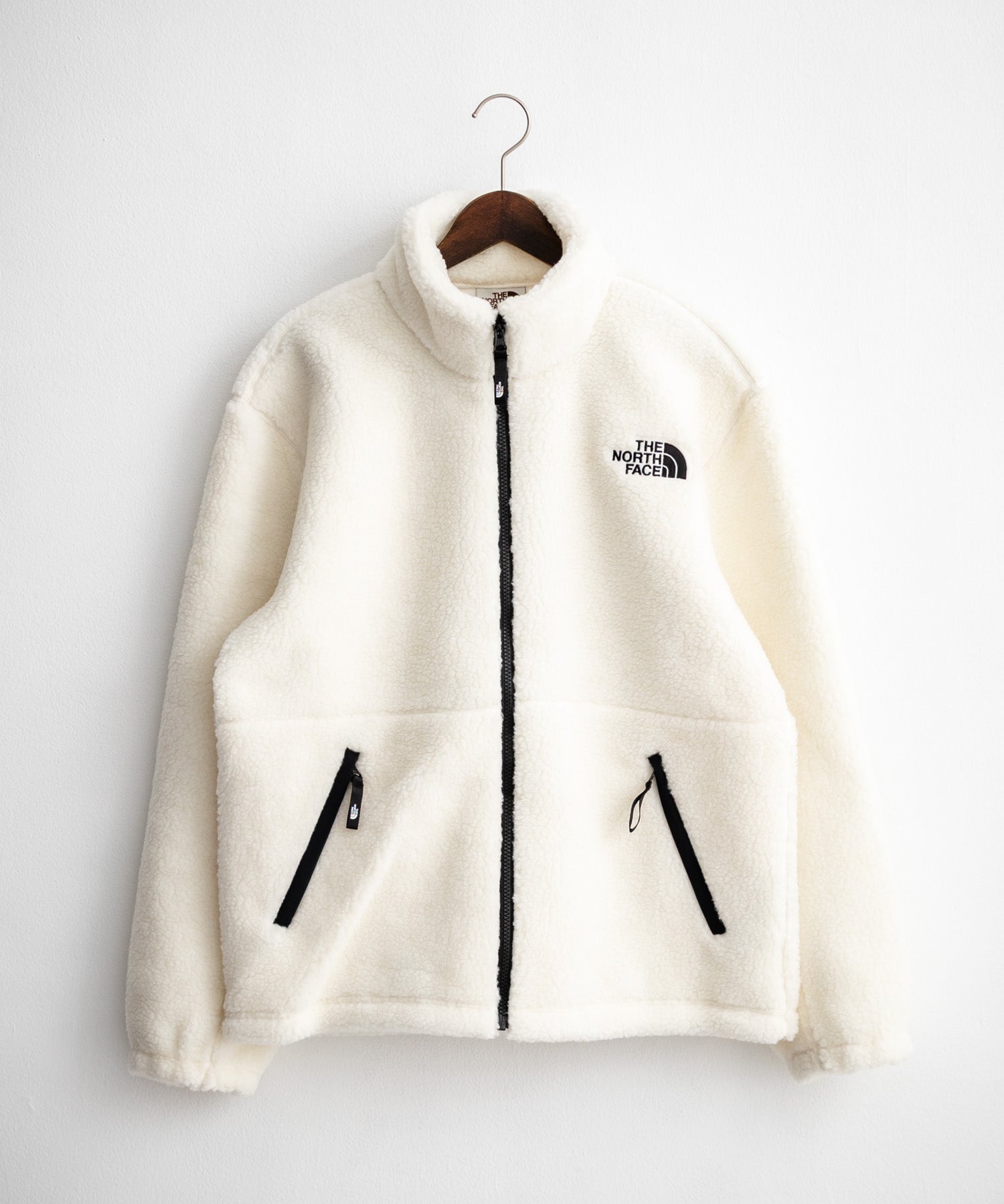 日本未展開モデル THE NORTH FACE ザ・ノースフェイス WHITE LABEL ホワイトレーベル 韓国限定 SHERPA FLEECE JACKET1 オーバーサイズワンポイントロゴ刺繍ボアジャケット 14659