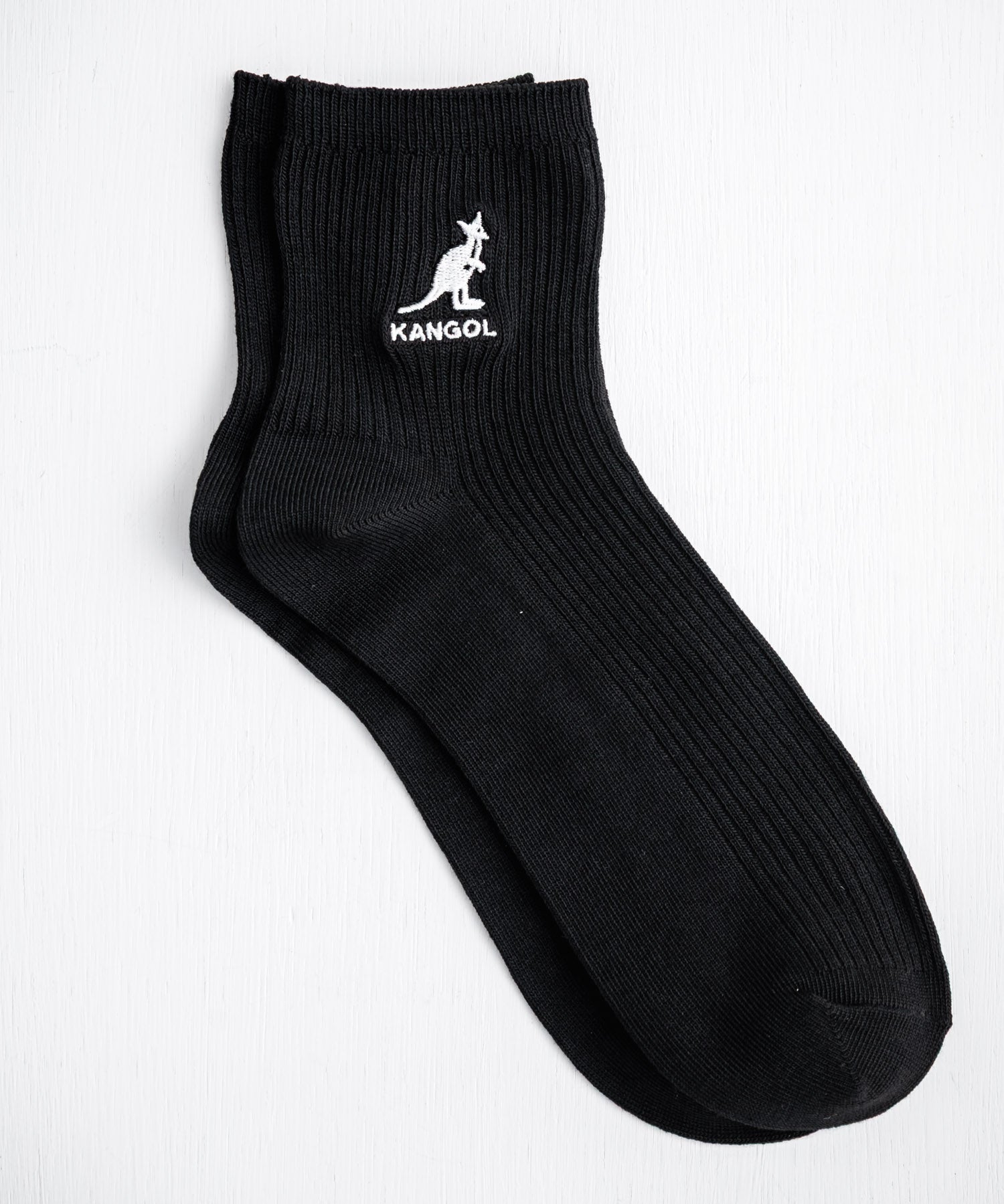 KANGOL カンゴール W's 3P クルー丈スクールリブソックス/ワンポイント刺繍靴下 15687