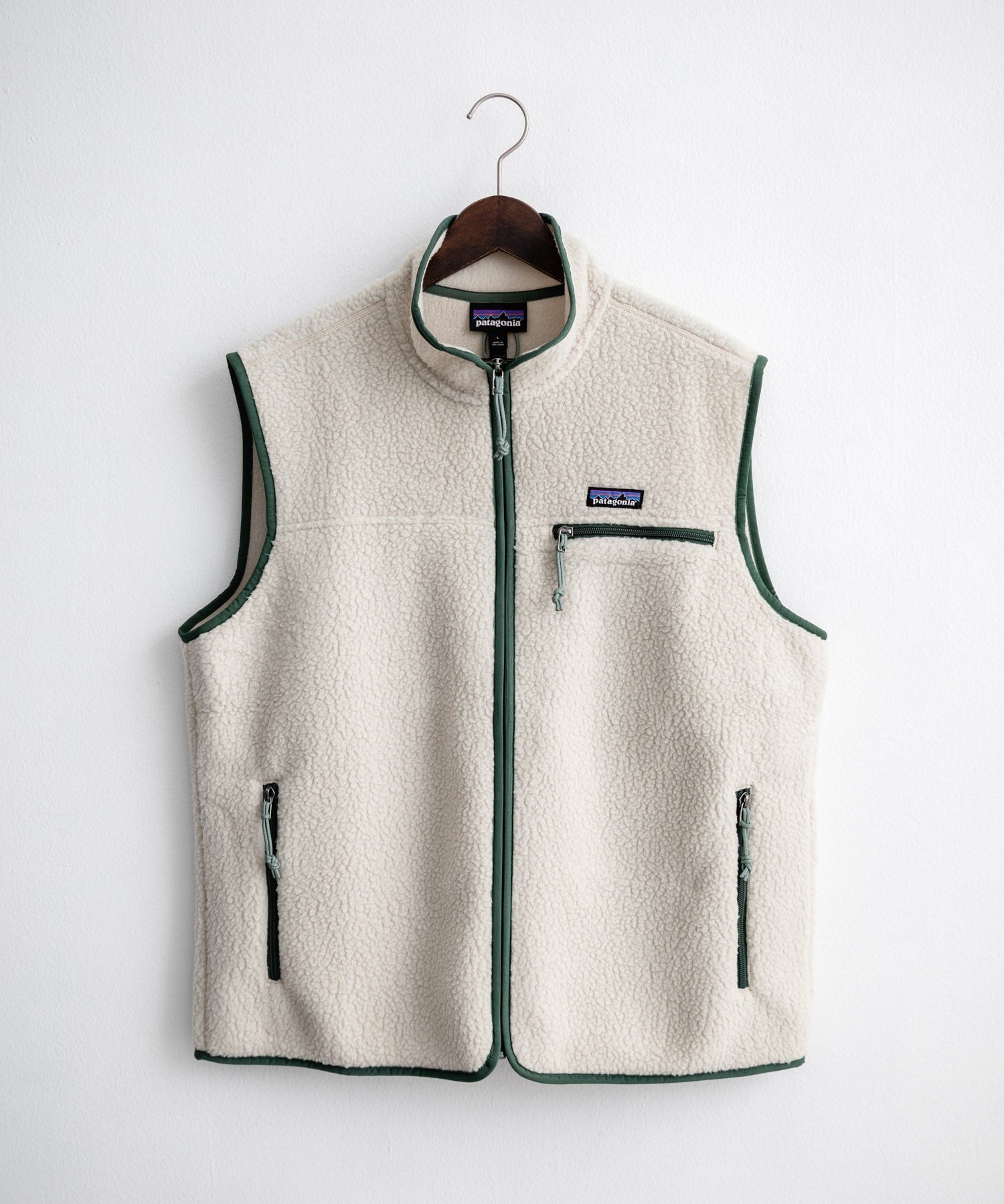 Patagonia パタゴニア M S RETRO PILE VEST レトロパイルフリースベスト/ワンポイントロゴ入りスタンドカラーフルジップボアベスト 16383