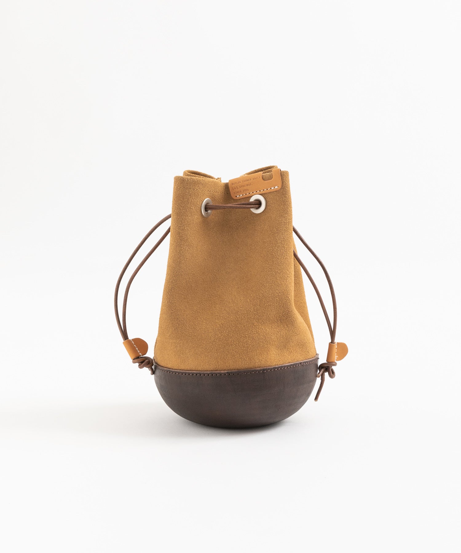 Butler Verner Sails バトラーバーナーセイルズ 日本製/国産 モールドレザー巾着スエードレザーショルダーバッグ JA-2685 11940