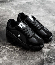 新色追加 U.S. POLO ASSN. ユーエスポロアッスン 厚底ボリュームソールコンビネーションレースアップスニーカー 14137