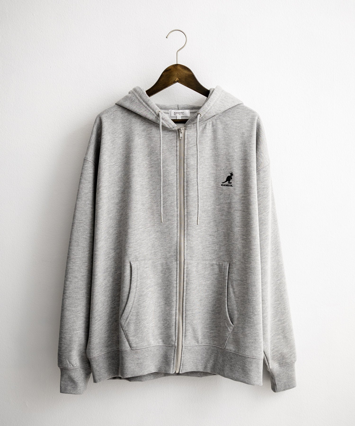 KANGOL カンゴール 別注コラボオーバーサイズ裏起毛ロゴ刺繍フルジップパーカー 14628 【セットアップ可能】