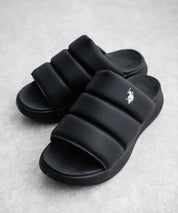 U.S. POLO ASSN. ユーエスポロアッスン ワンポイントロゴ厚底スライドサンダル 15735