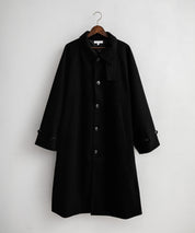 オーバーサイズ T/M ラグランロングステンカラーコート/2WAYチンストラップ付きスタンドネックロングコート 14616