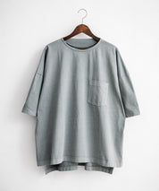 Audience オーディエンス ピグメントUSAコットン16/-天竺8.45オンス胸ポケット付きサイドスリットボクシーAラインビッグTシャツ AUD6626 14776