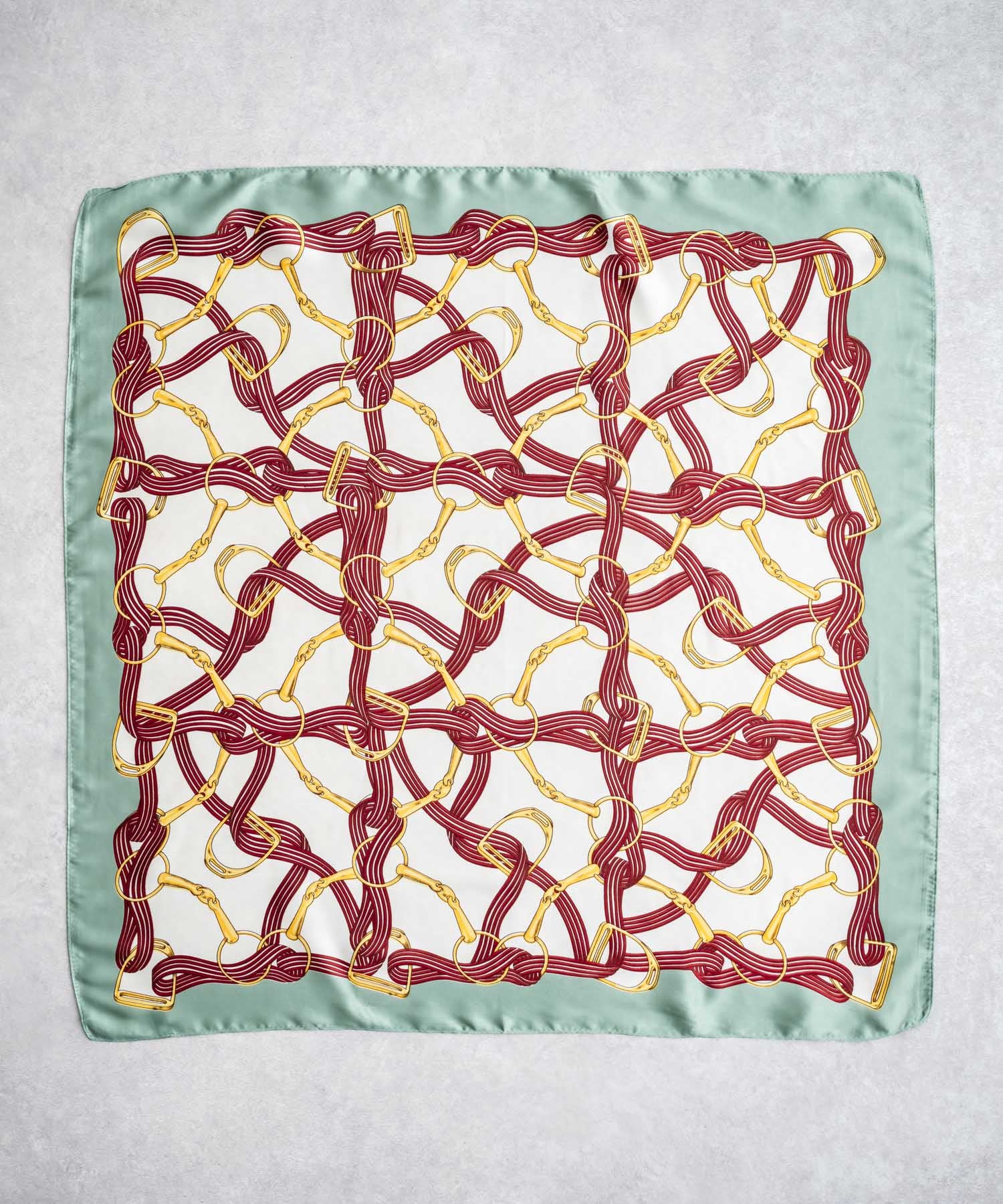 新色追加 スカーフリング付き 大判サイズ総柄スカーフ 12688