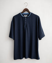 オーバーサイズ レイヤードヘンリーネック半袖Tシャツ 15552