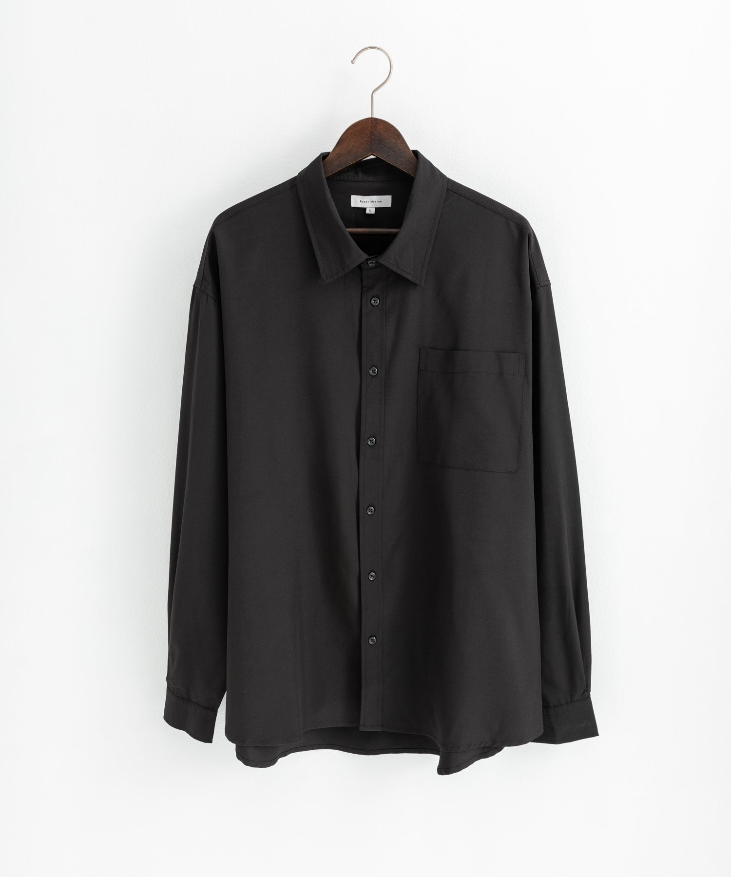 新色追加 オーバーサイズ レギュラーカラーストレッチ長袖シャツ 11915