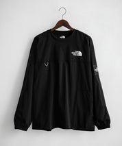 日本未展開モデル THE NORTH FACE ザ・ノースフェイス WHITE LABEL ホワイトレーベル TNF ALBANY EX CREWNECK ワンポイントロゴ刺繍バイカラー長袖カットソー 15432
