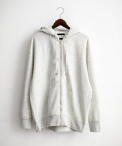 オーバーサイズ裏起毛フルジップ綿タッチパーカー 14987