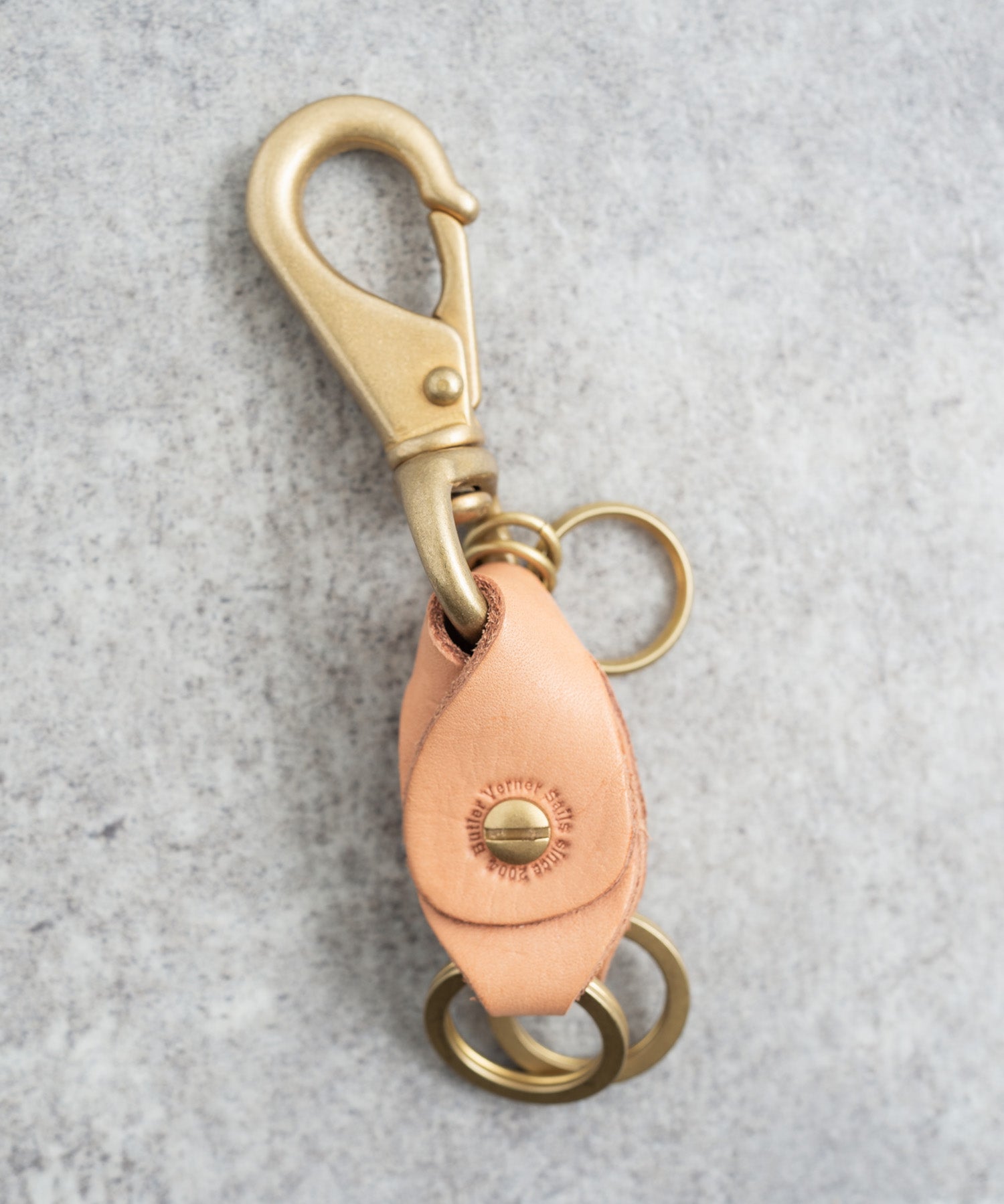 Butler Verner Sails バトラーバーナーセイルズ 日本製 国産ブラス×栃木レザーダブルキーホルダー JA-1897 11048