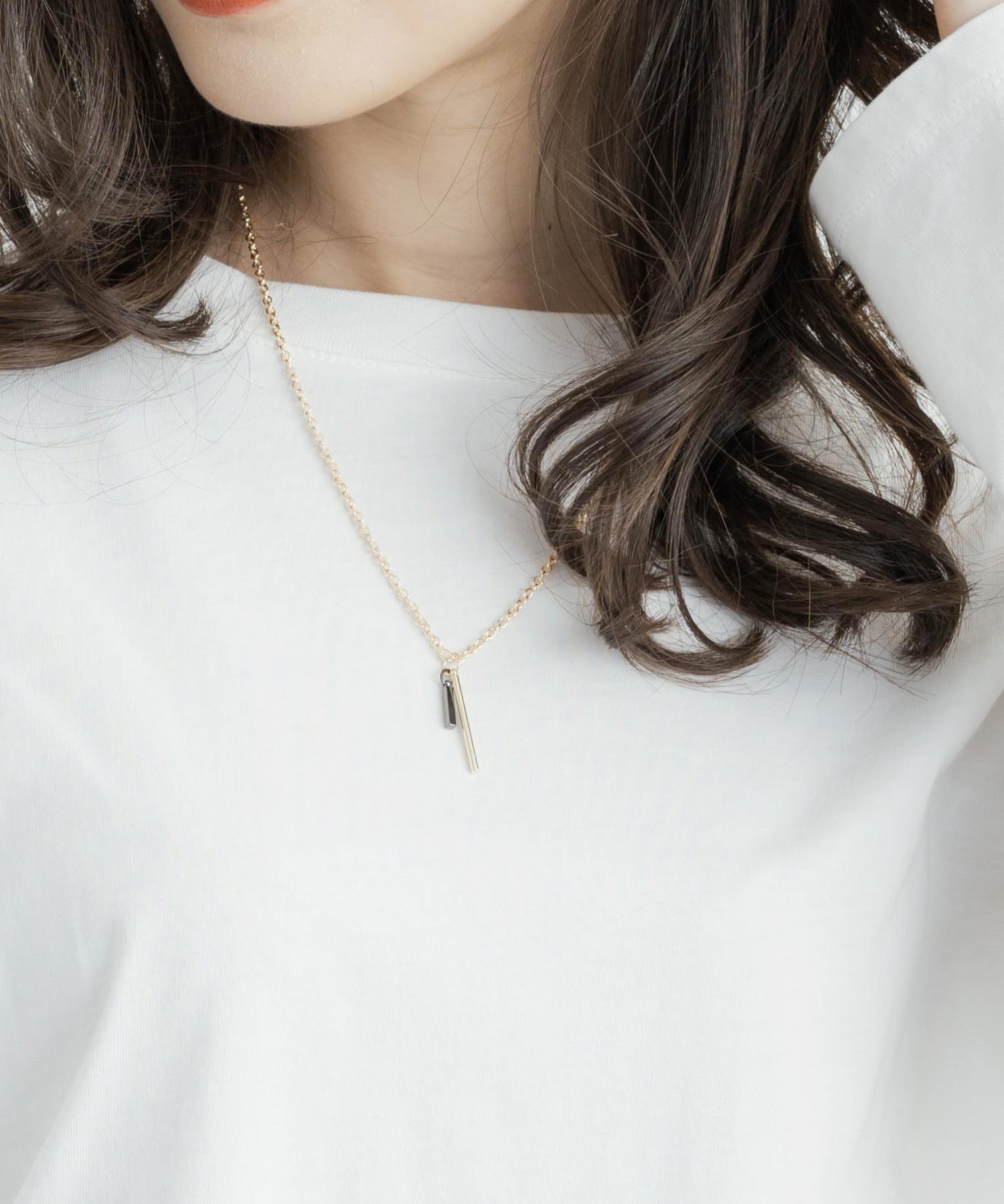 チャーム付きデザインチェーン合金ネックレス 11630