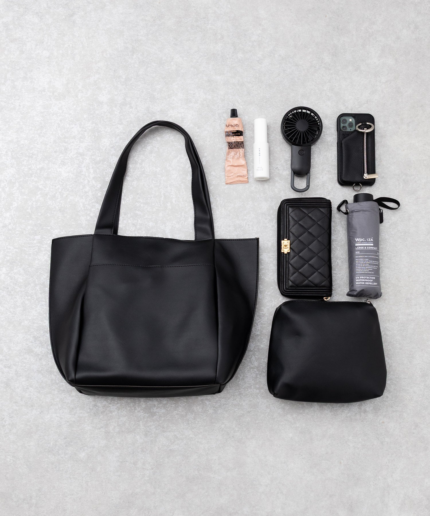 新色追加 PUワンショルダートートバッグ　ポーチセット 14772