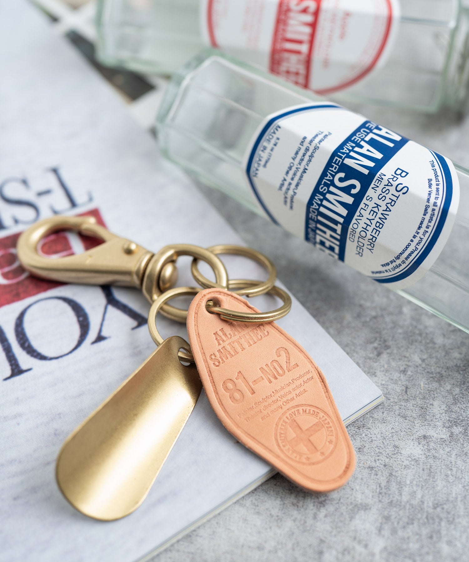 Alan Smithee アランスミシー 日本製 国産BRASS SHOEHORN KEY CHAIN シューホーンキーホルダー AW-1371 2208