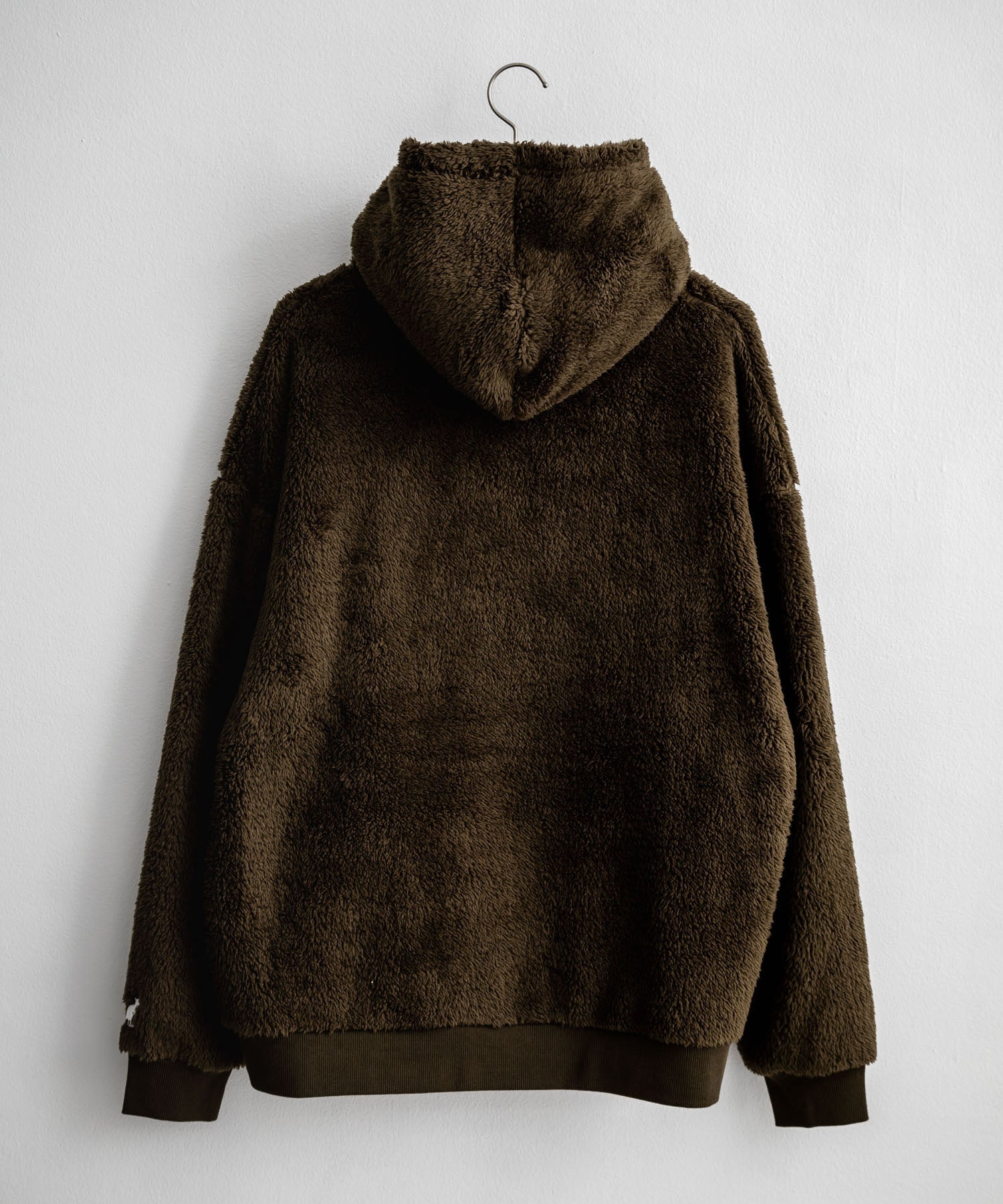 新色追加 KANGOL カンゴール 別注コラボ ロゴ刺繍シャギーボアフリースプルオーバーパーカー 14624