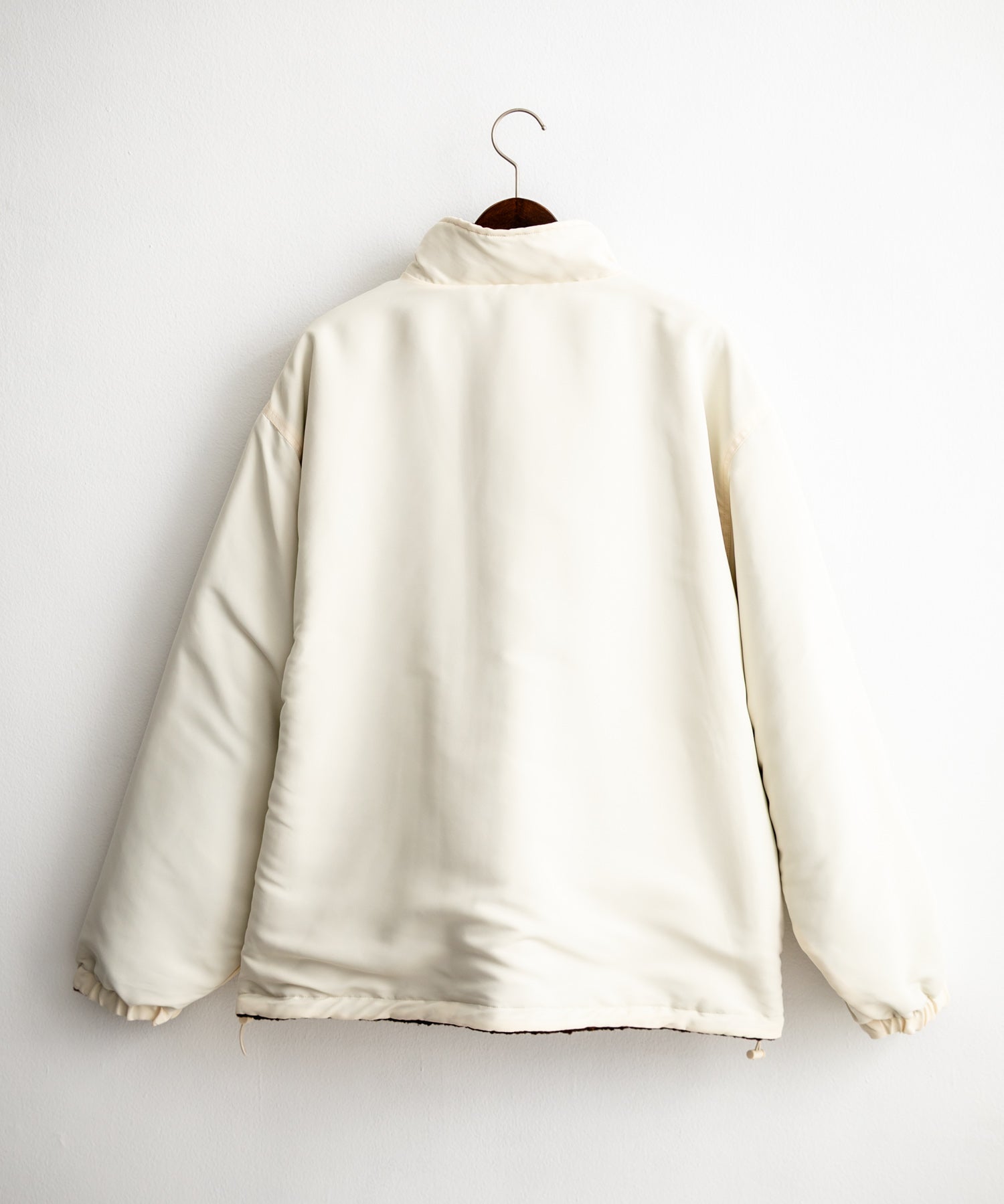 2Wayリバーシブル 両A面オーバーサイズワンポイントサークルロゴ刺繍スタンドネックボアブルゾン 14527