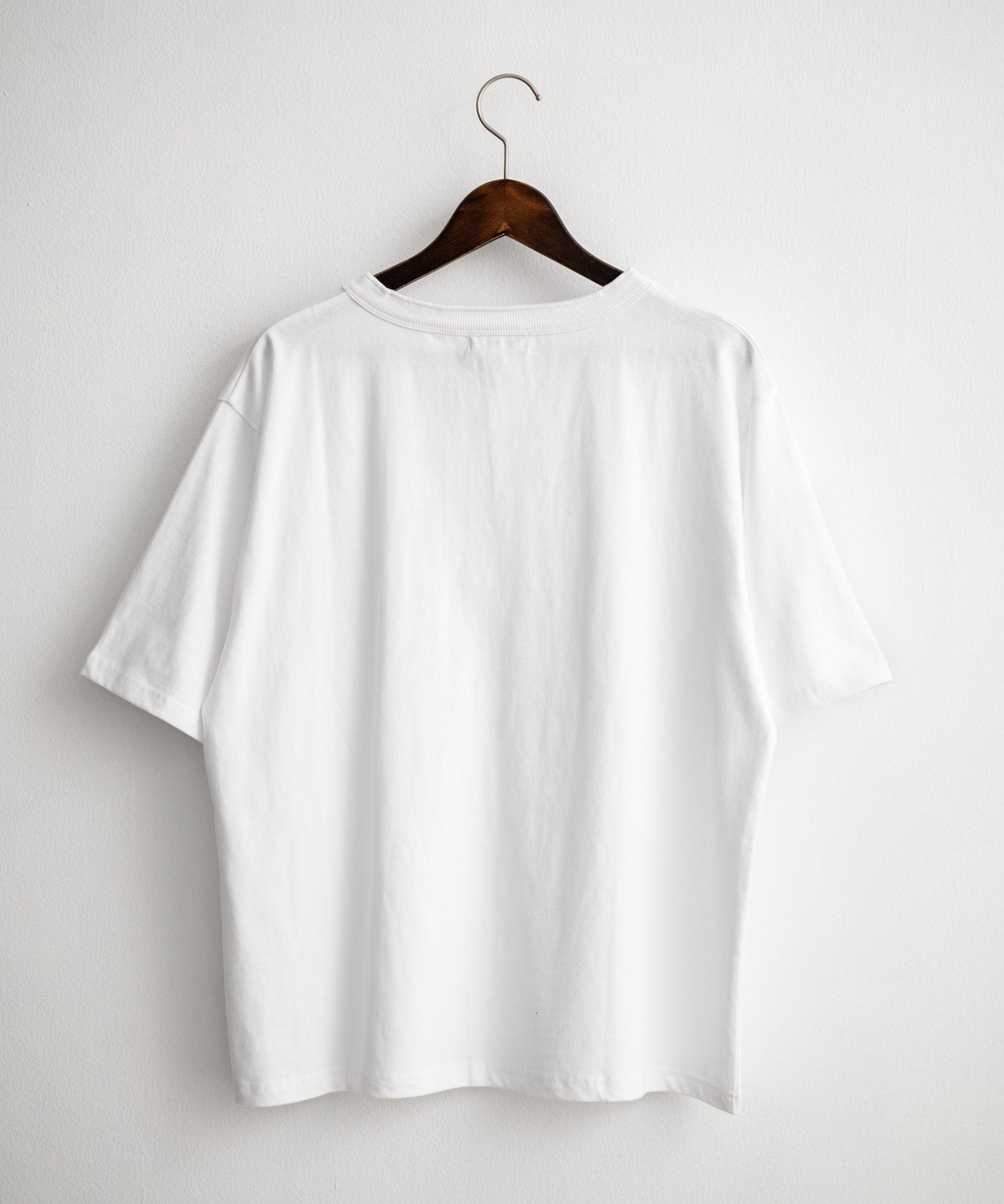 ケミカル加工 短丈 クロップド ショート丈半袖コットンヘンリーネックTシャツ 15632
