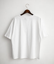ケミカル加工 短丈 クロップド ショート丈半袖コットンヘンリーネックTシャツ 15632