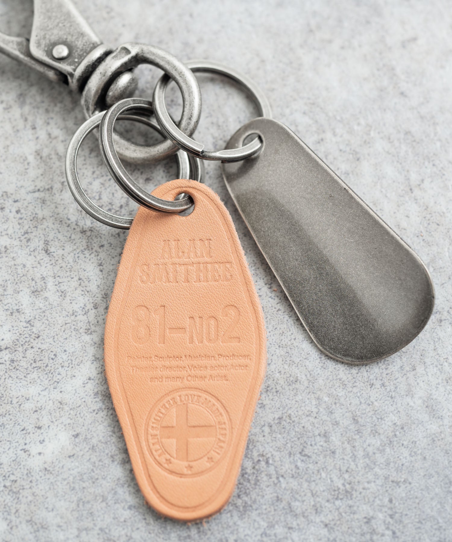 Alan Smithee アランスミシー 日本製 国産BRASS SHOEHORN KEY CHAIN シューホーンキーホルダー AW-1371 2208
