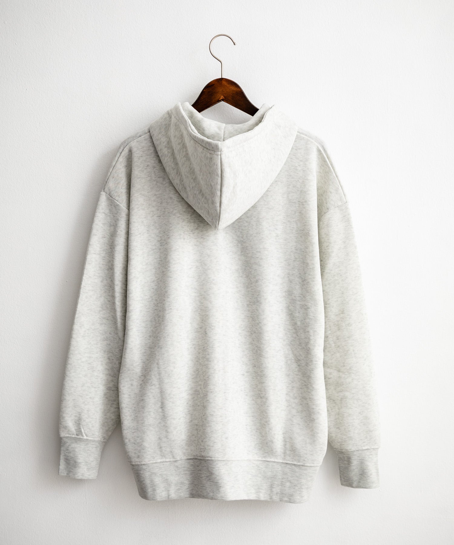 オーバーサイズ裏起毛フルジップ綿タッチパーカー 14987