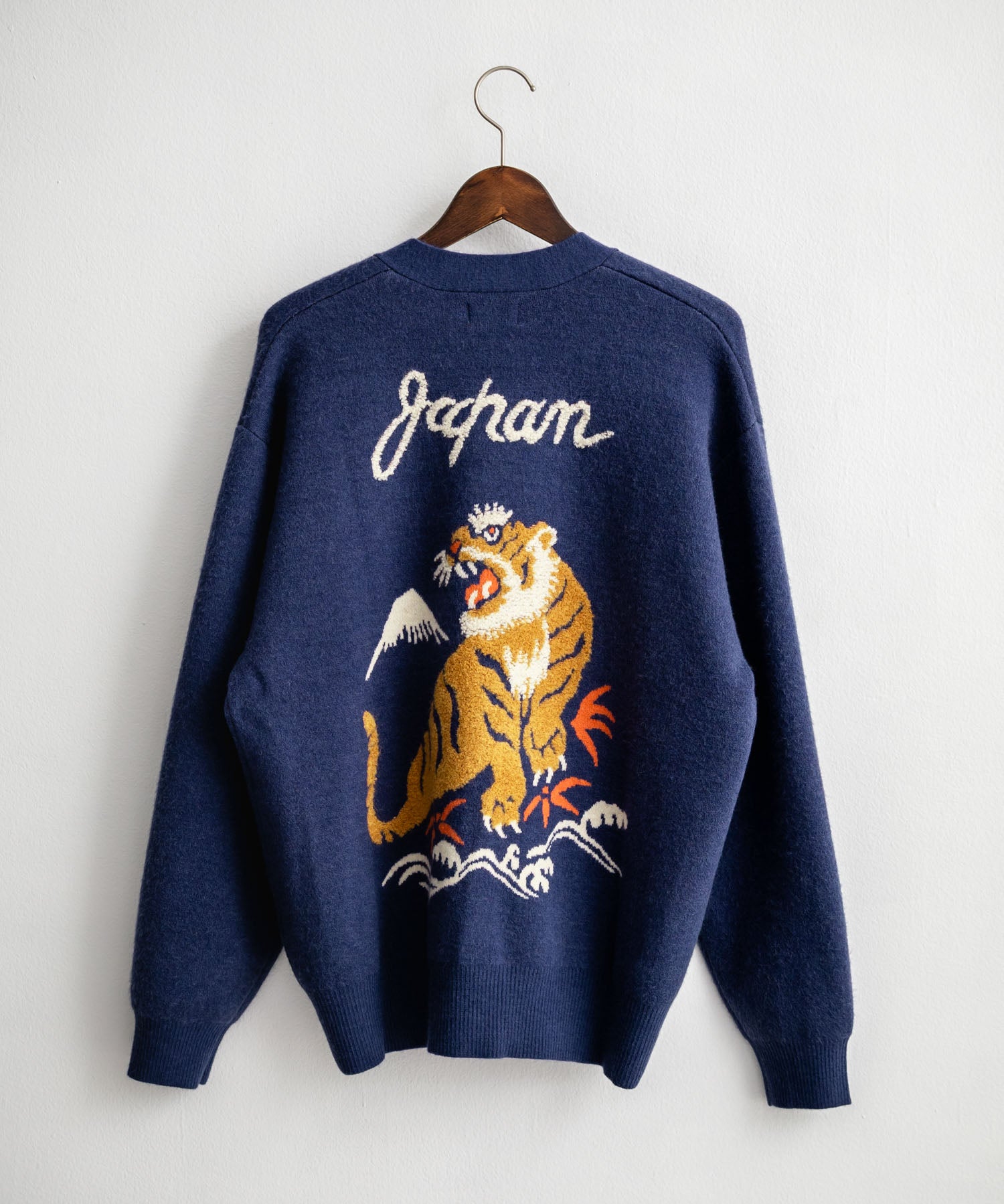 KRIFF MAYER クリフメイヤー もちのび虎刺繍Vネックニットカーディガン 2523100 14964