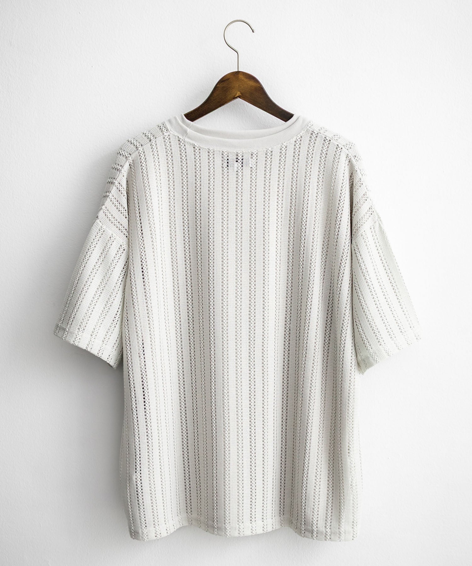 オーバーサイズ 透かし編みアンサンブル半袖Tシャツ