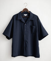 新色追加 セットアップ 接触冷感 多機能素材 リネンライク半袖開襟シャツ＆セミワイドイージーパンツ 15480