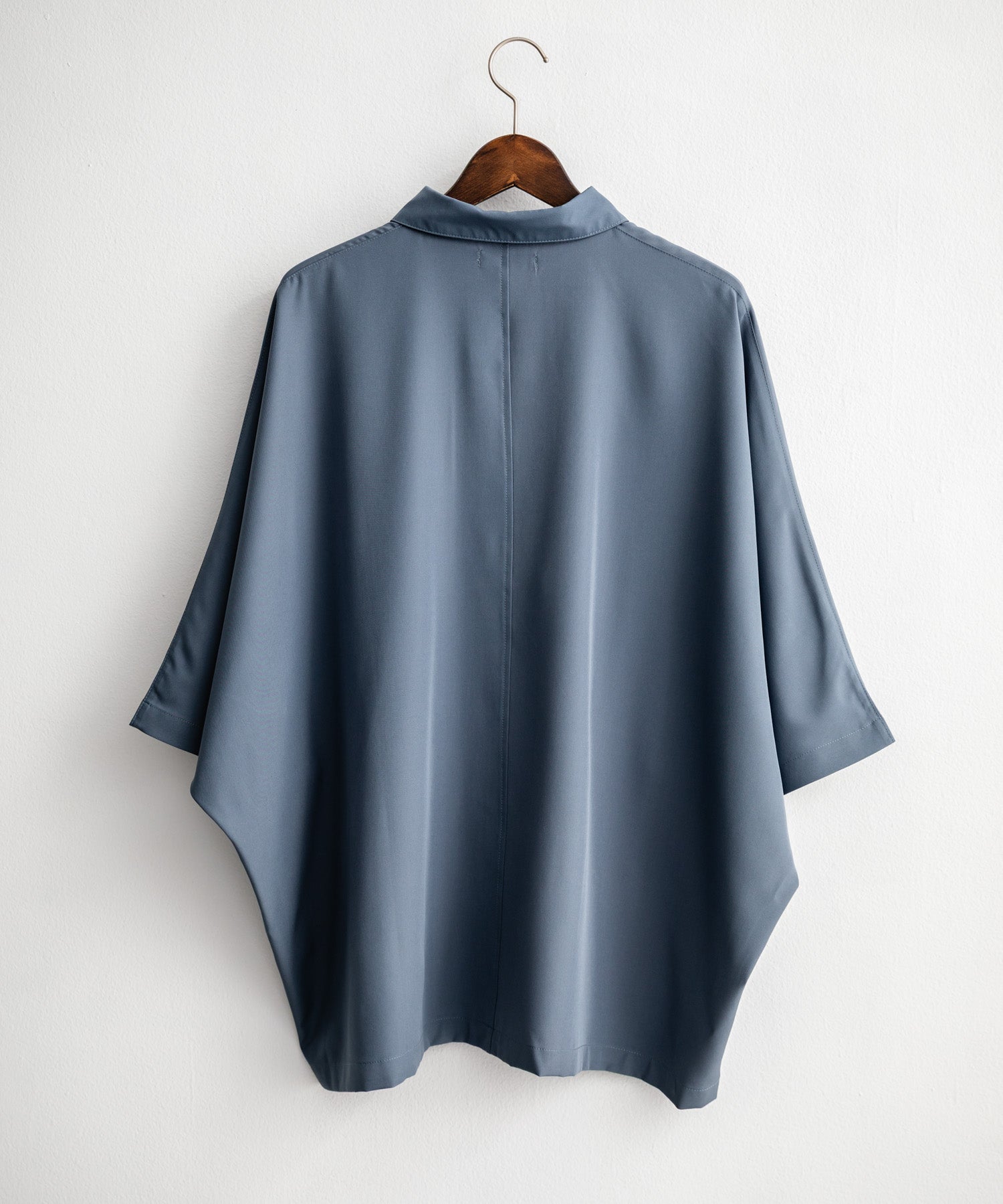 接触冷感 とろみビッグシルエットドルマン半袖シャツ 15365