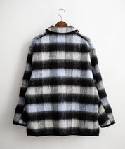 Upscape Audience アップスケープオーディエンス 日本製 国産 ECOLANAシャギーチェックスタンドオーバージャケット AUD7340 14898