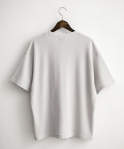 オーバーサイズ T/Cワッフルヘンリーネック半袖Tシャツ 15578